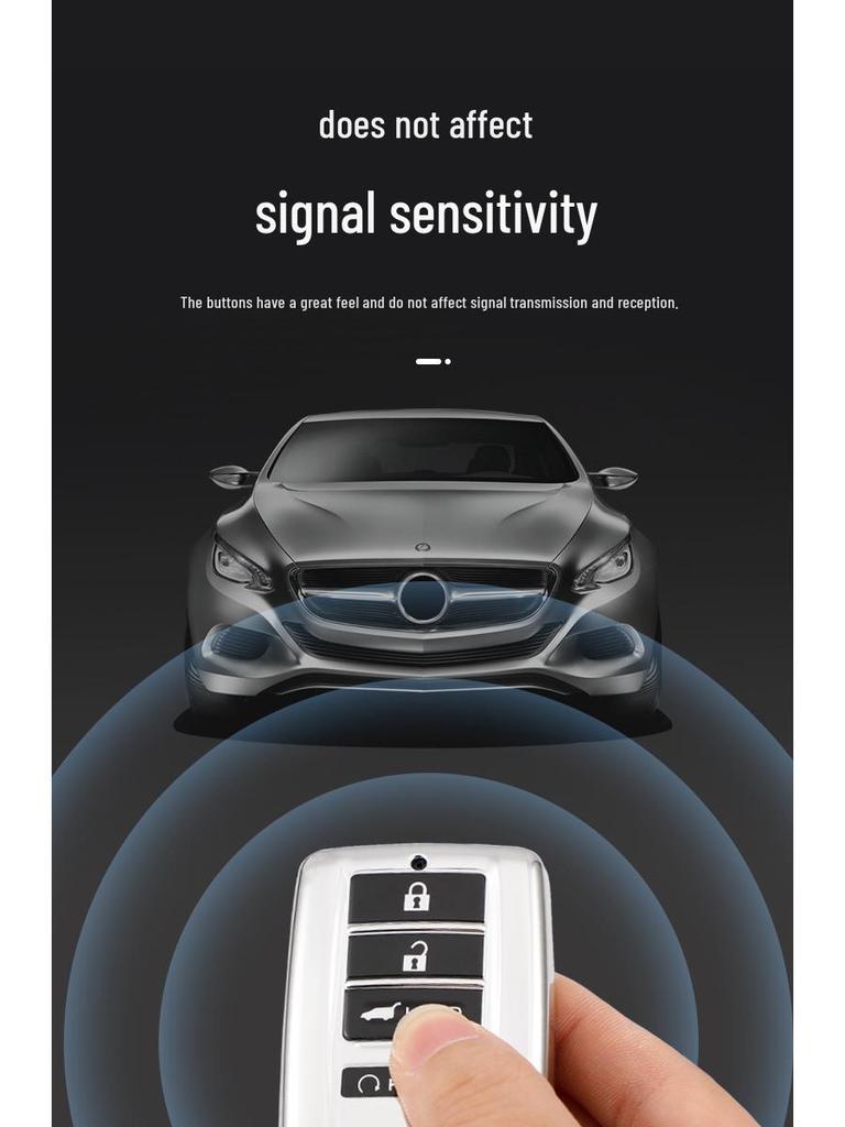 Honda Acura RDX RLX MDX CDX Nyckelskydd med Guld Kant - Passar TLX-L NSX Modeller
