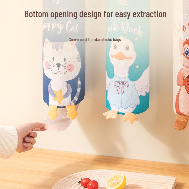 Wall-Mounted Kitchen Plastic Bag Organizer and Collector