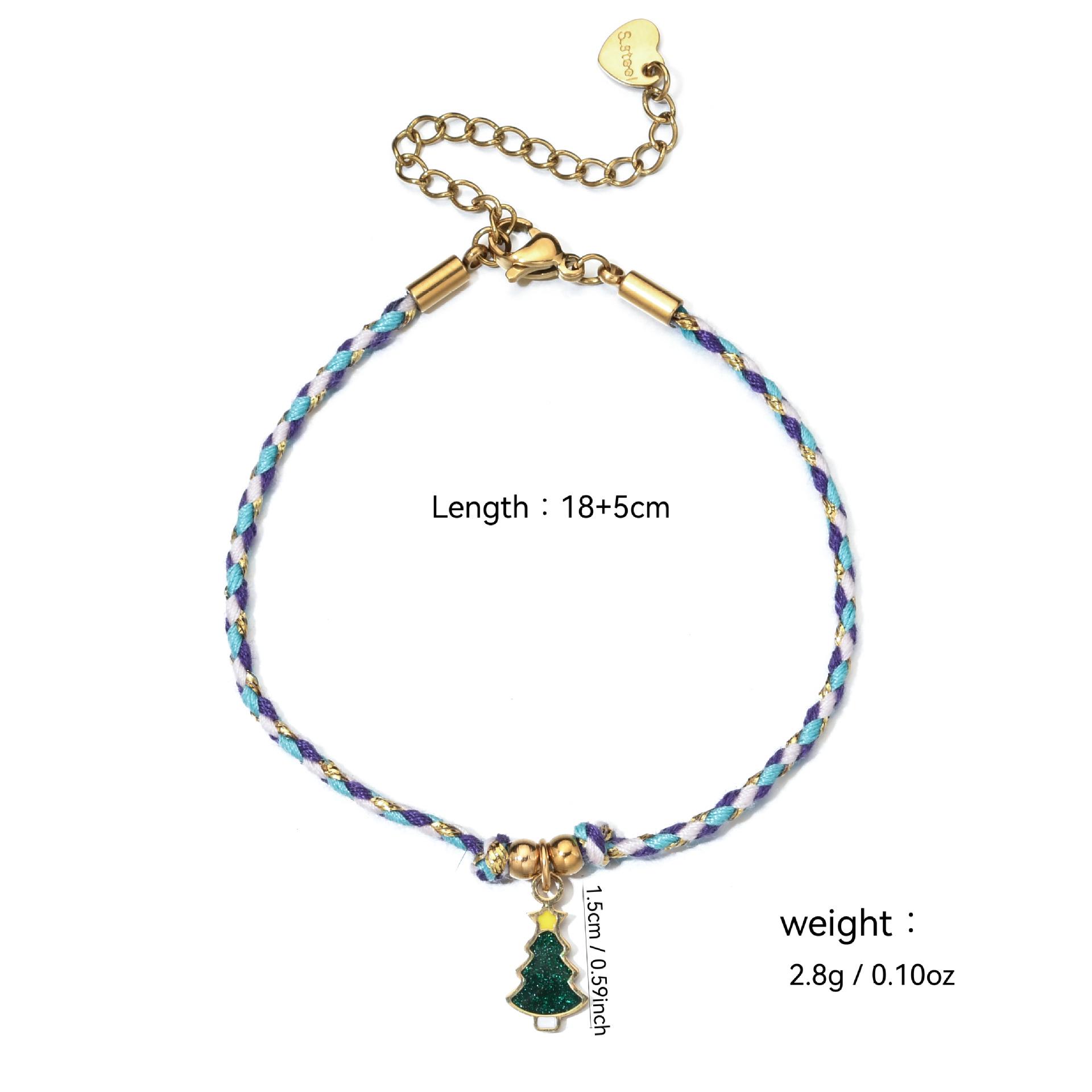 

Рождественский браслет из нержавеющей стали с шармами в виде Санты, снеговика, оленя, елки и колокольчика для женщин - Популярен в Европе и Америке.