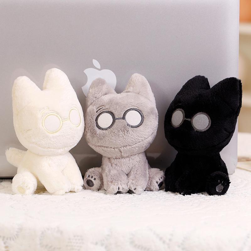 Cement Cat Plush Toy Cute Doll Pendant Children's Doll Sleeping and Hugging Birthday Gift for Women