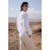 H M Regular Fit Linen Blend sHirt wHite