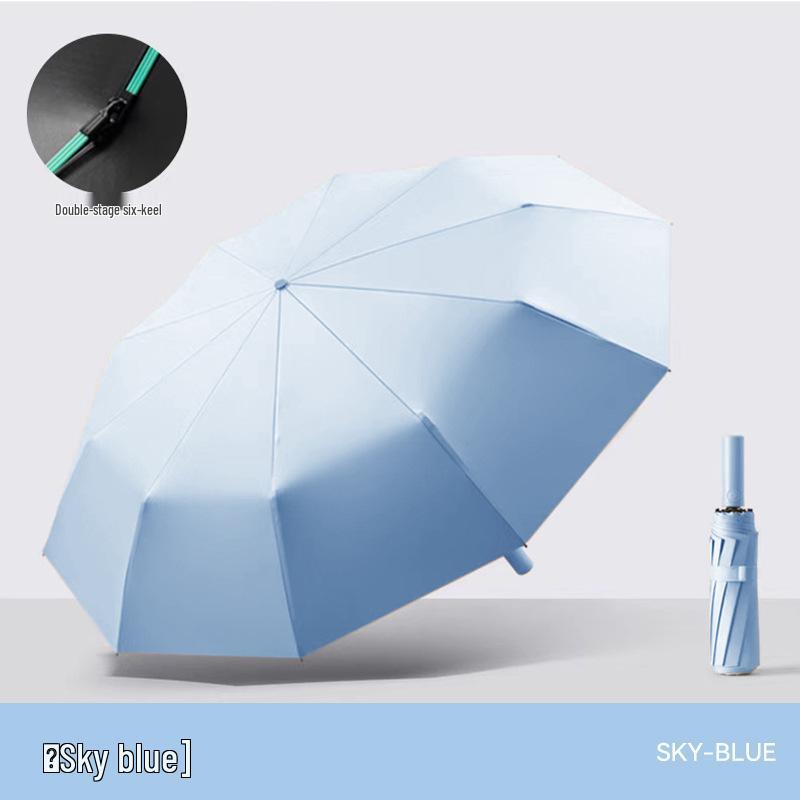 "Large Fully Automatic Folding Umbrella for Sun and Rain, High-Grade Men's Dual-Use Parasol"