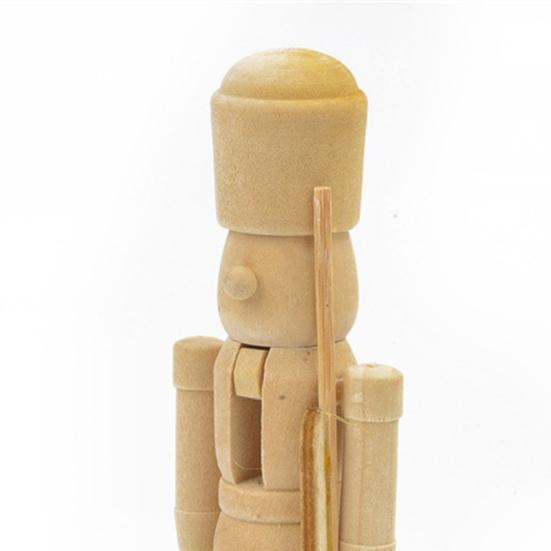 6Pcs Unpainted Nutcracker Blanks 12.5CM Wooden DIY Craft for Painting Christmas Ornament Making Kit Parent-child Art Project Supplies