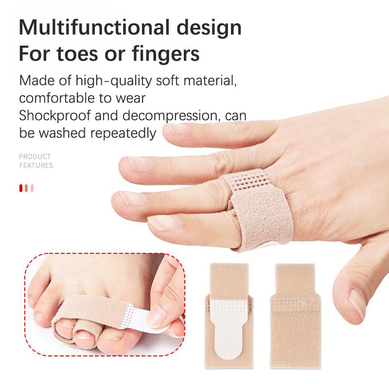 2Pcs Toe Finger Straightener Bend Toe Valgus Corrector Bandage Toe Separator Splint Wraps Foot Stretcher Care Tool