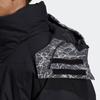 Adidas Terrex And Wander Co-Branded Patchwork Design Logo Print Hooded Down Jacket Men Jackets Black HN6940