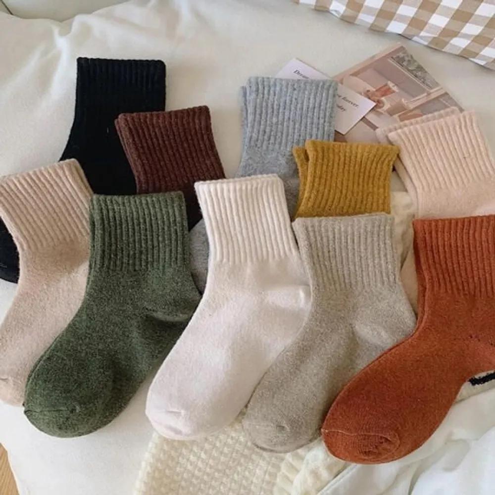 Holizzi [Set of 5] Shupooning Basic Casual Line Long Socks