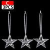 Crystal Snowflake Ornament Christmas Tree Icicle Snowflake  Angel Elk Reindeer Clear Crystal Indoor Outdoor Party Decorations