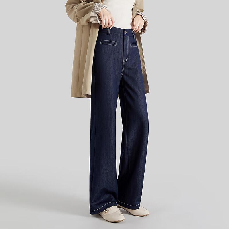 Shechi Women's Drapey Elastic Waist Straight Leg Casual Pants