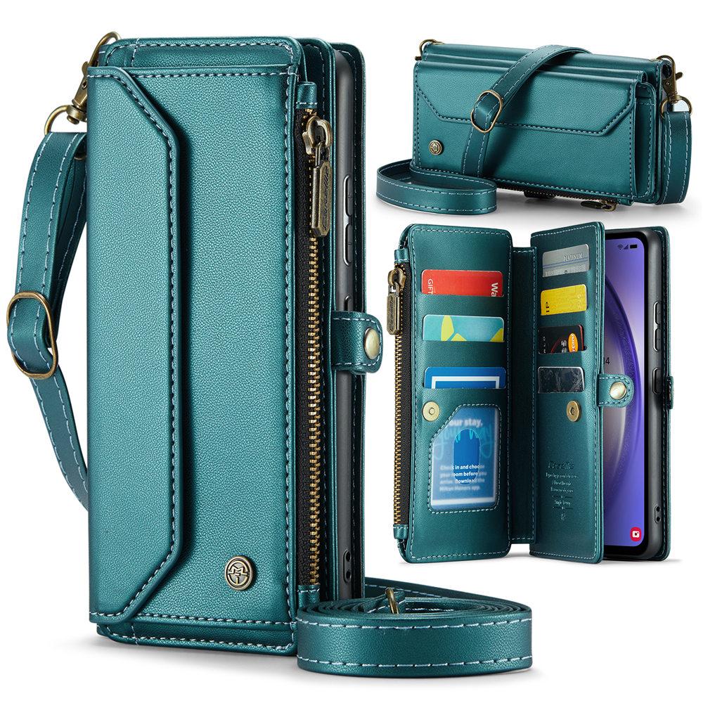Lanyard Reißverschluss Leder Geldbörse Kartenetui Für Samsung Galaxy A56 A55 A54 A53 A35 A36 A15 A16 A17 A13 A14 Crossbody Klapphülle