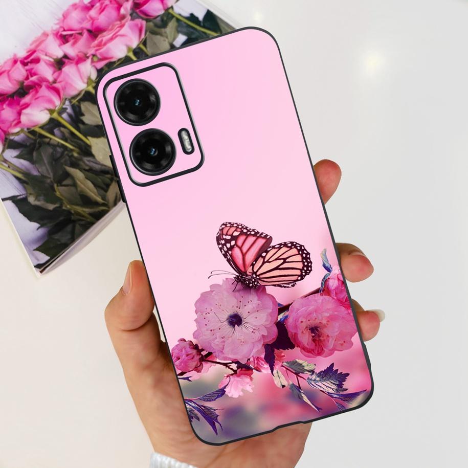 For Motorola Moto G35 5G Case Popular Flower Butterfly Soft Silicone TPU Matte Cover For Moto G35 2024 G 35 MotoG35 Phone Shells