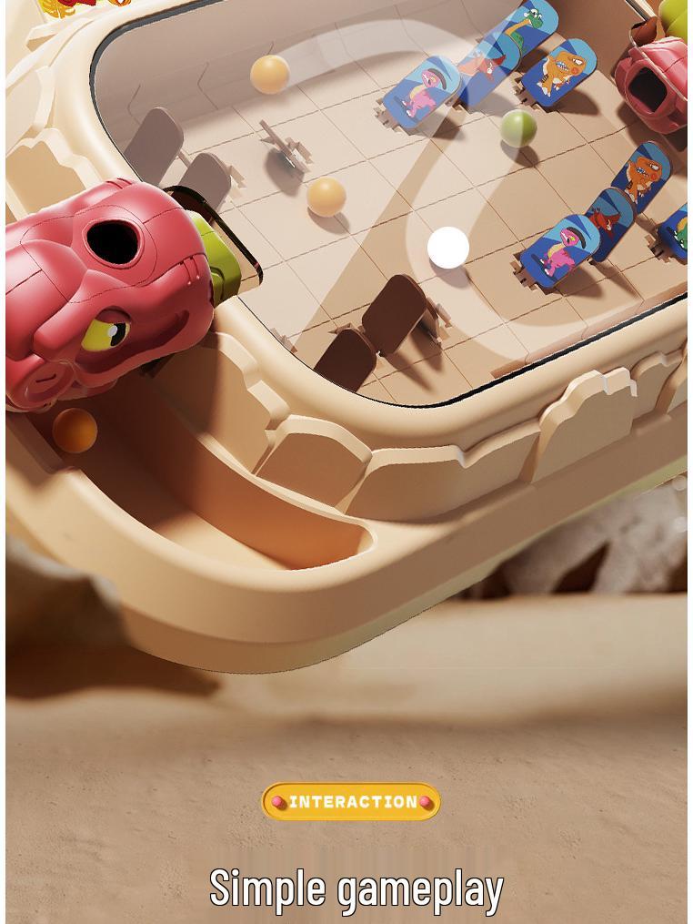 Cross-Border Dinosaur Marble Shooting Game - Interactive Parent-Child Educational Toy for Birthdays