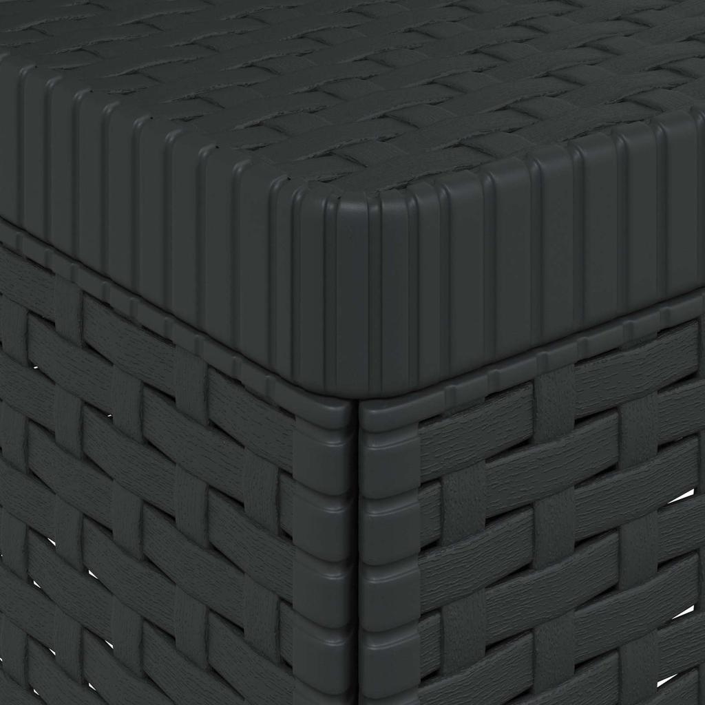 1 Seater Garden Sofa Rattan Look PP Anthracite