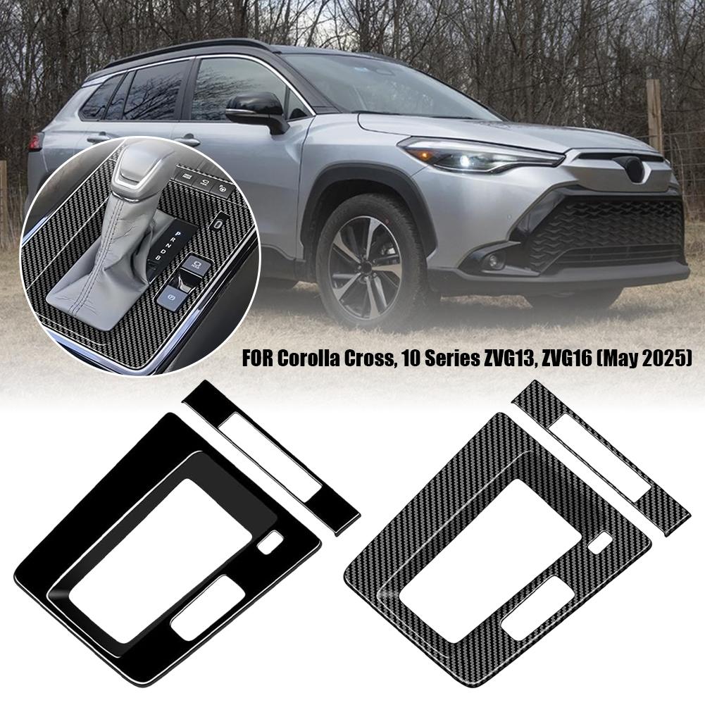 Central Control Decor Panel Carbon Fiber Interior Car Gear Shift Panel Frame Stickers Trim Cover for COROLLA Cross ZVG13 ZV Z6D5