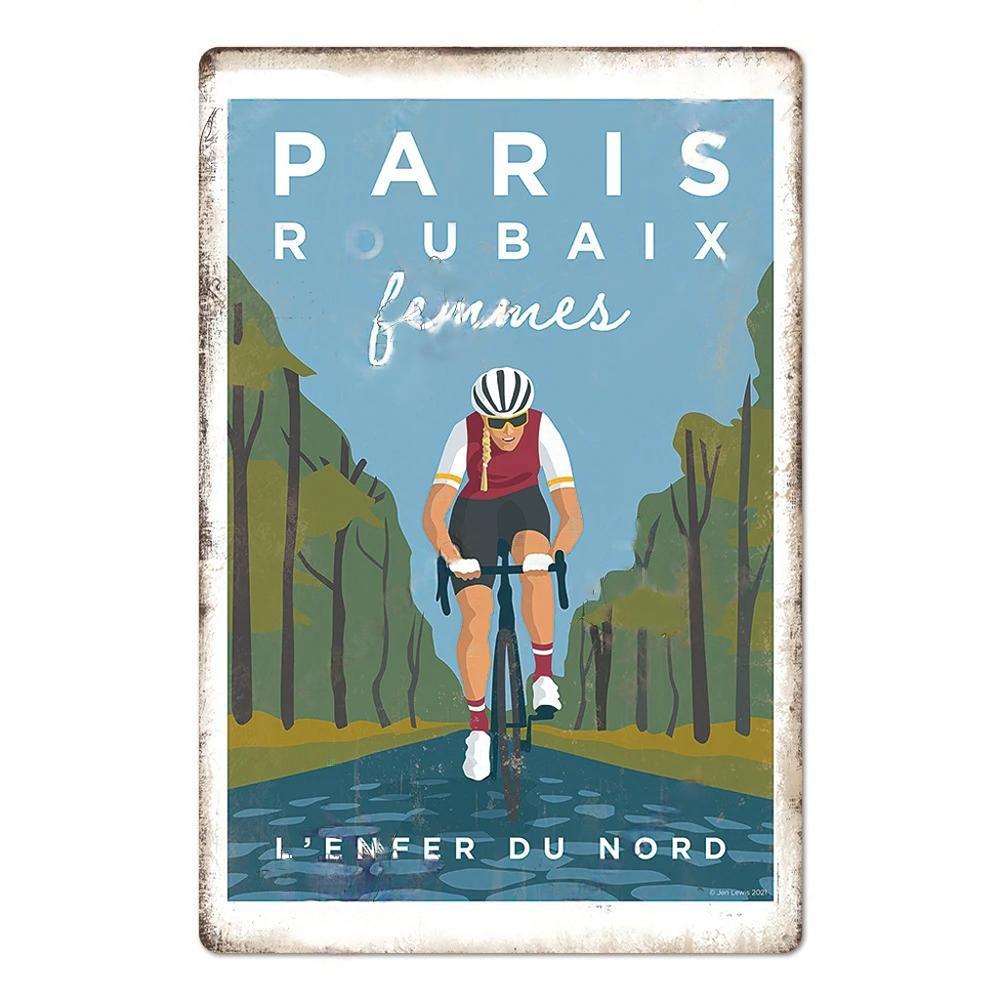 Vintage Bicycle Race Posters Decor Metal Tin Signs Plaque Retro Metal Poster Wall Decorative for Garage Man Cave