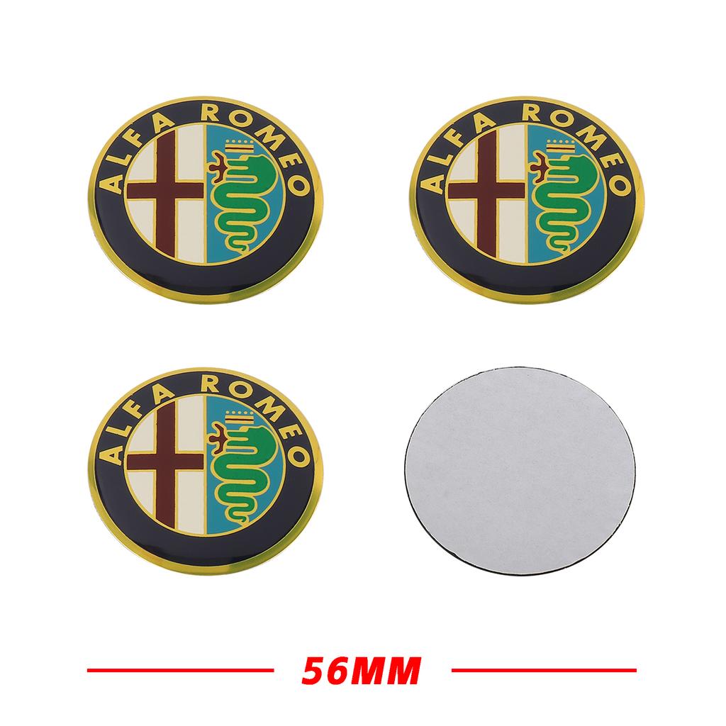 56MM 4Pcs Car Wheel Center Hub Caps Cover Emblem Badge Accessories For Alfa Romeo Giulia Stelvio Giulietta 16 19 147 Mito Tonale