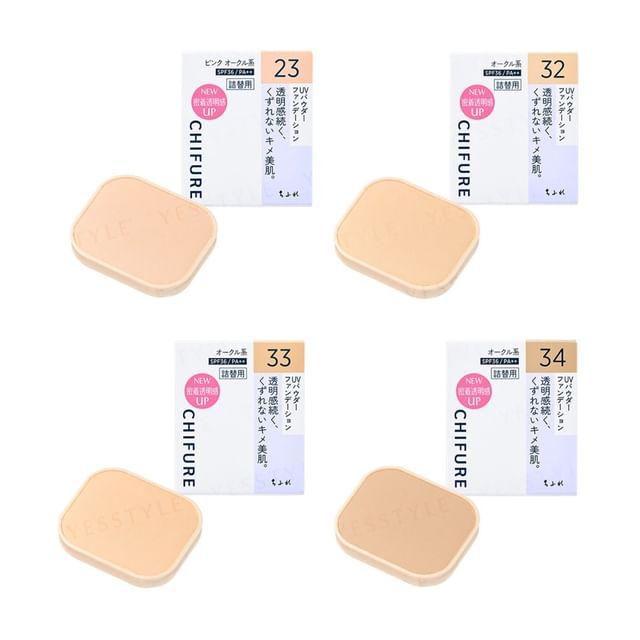 CHIFURE - UV Powder Foundation SPF 36 PA++ 23 Pink Ocher - 14g Refill