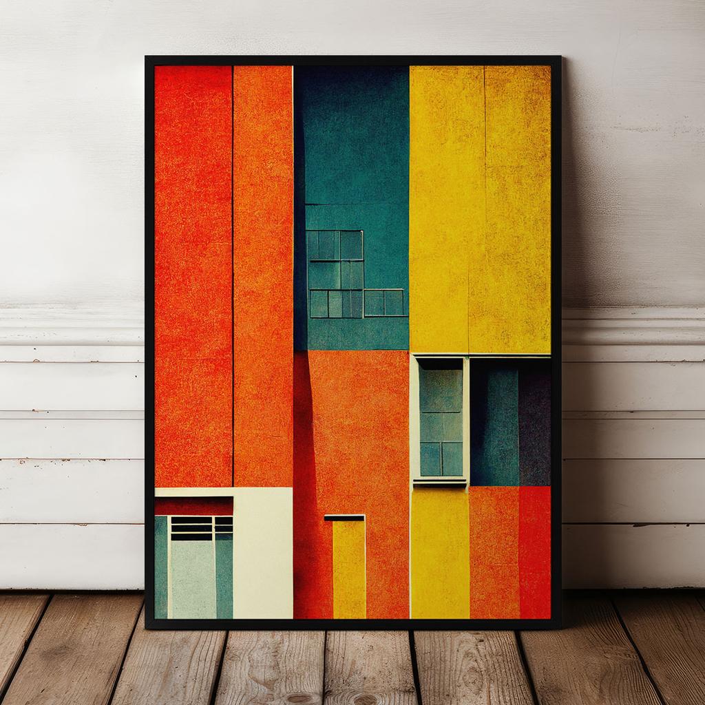 Plakat bauhaus abstrakcja