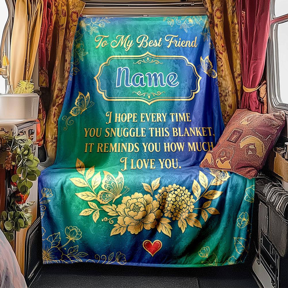 Friendship Blanket Love Blanket Personalized Name Soft Comfortable Stylish Blanket Car Blanket Perfect For Travel Camping Outdoor Home Suitable For