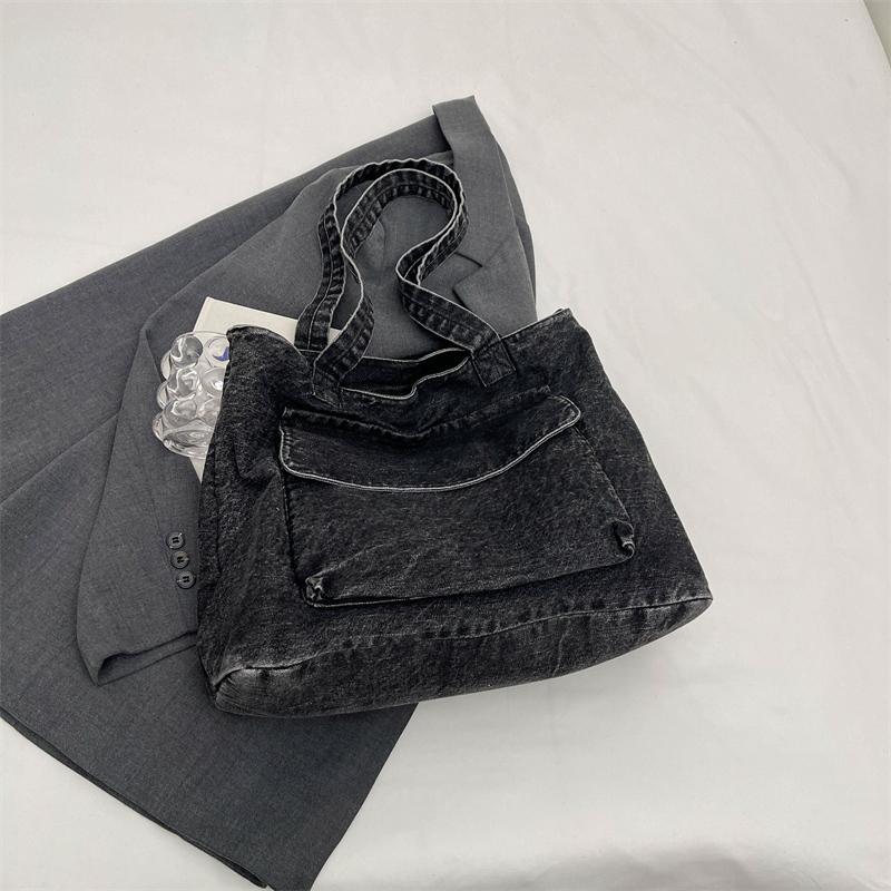 Džínová taška Velkokapacitní taška přes rameno Cestovní taška Dámská podpažní taška