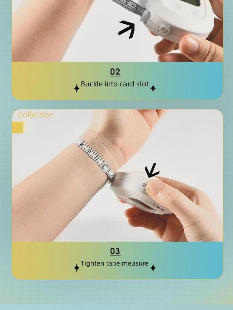 Yunkangbao Bluetooth Smart Leather Ruler for Height and Circumference Measurement