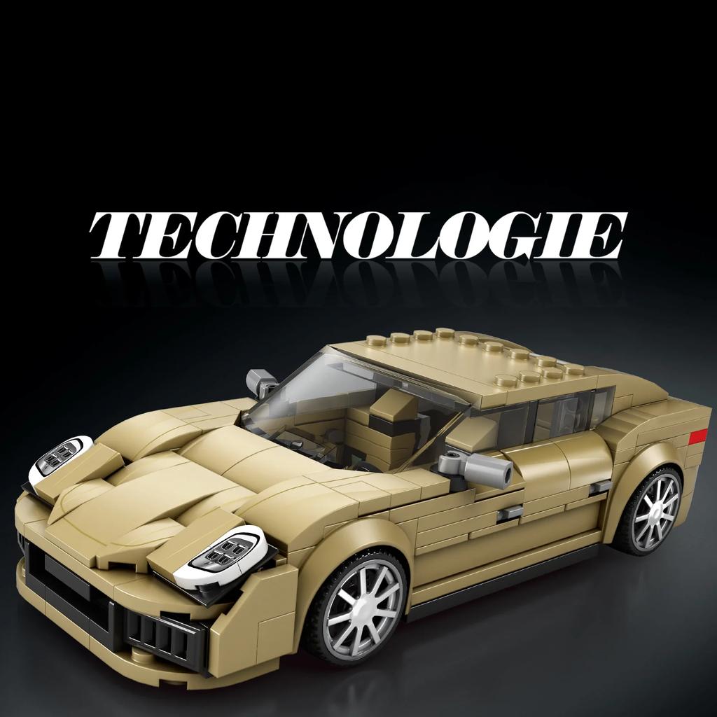 324 KS Luxusní kupé Stavebnice Klasický model rychlého vozu Technické cihličky Stolní dekorace Dětské DIY hračky Dárek k narozeninám