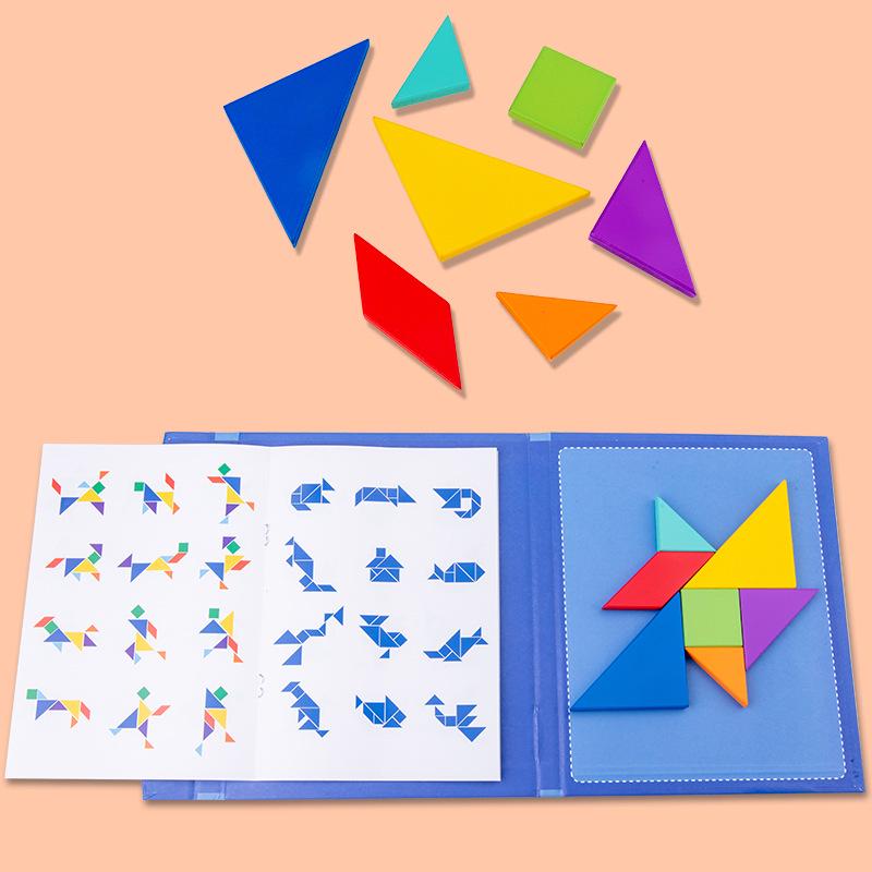 Children's Creative Magnetic Tangram Puzzle - Early Education Wooden Toy