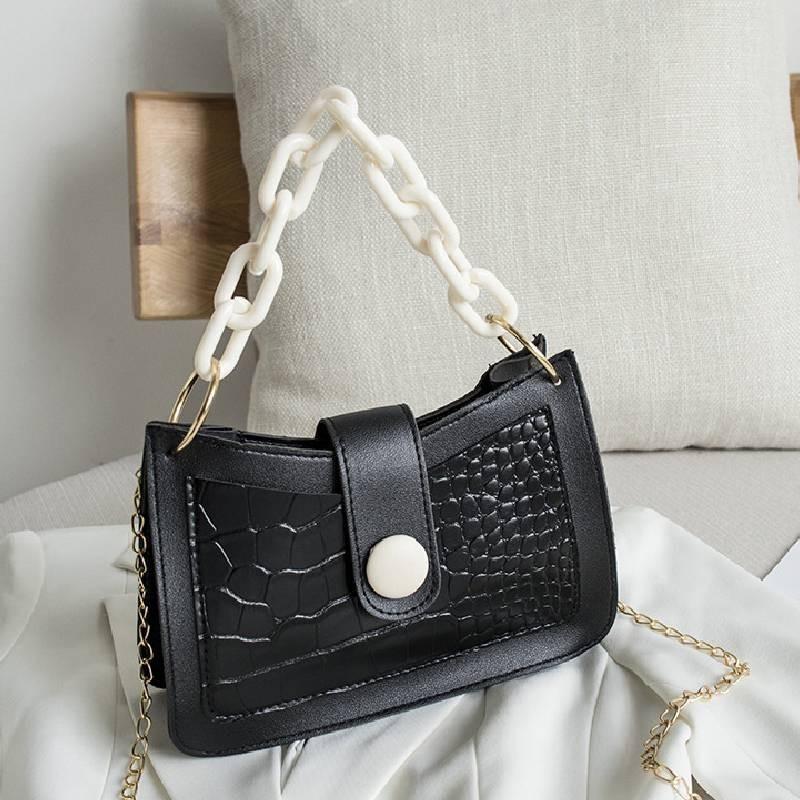 2021 Stone Texture Ladies Handbags Hobo Shoulder Bag Cross-border Trend Pu Material