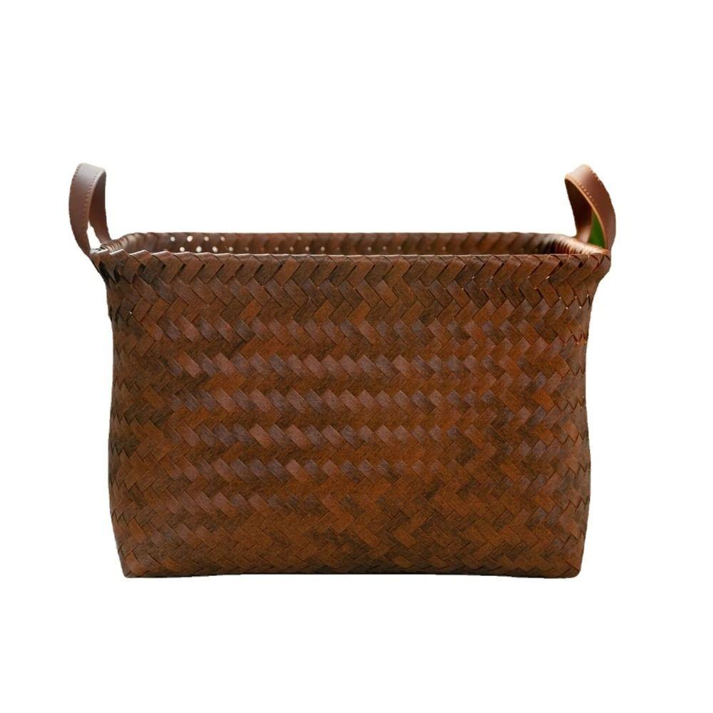 38cm Dirty Clothes Basket Square Laundry Hamper Convenient Hand Woven Storage Basket  for Towel