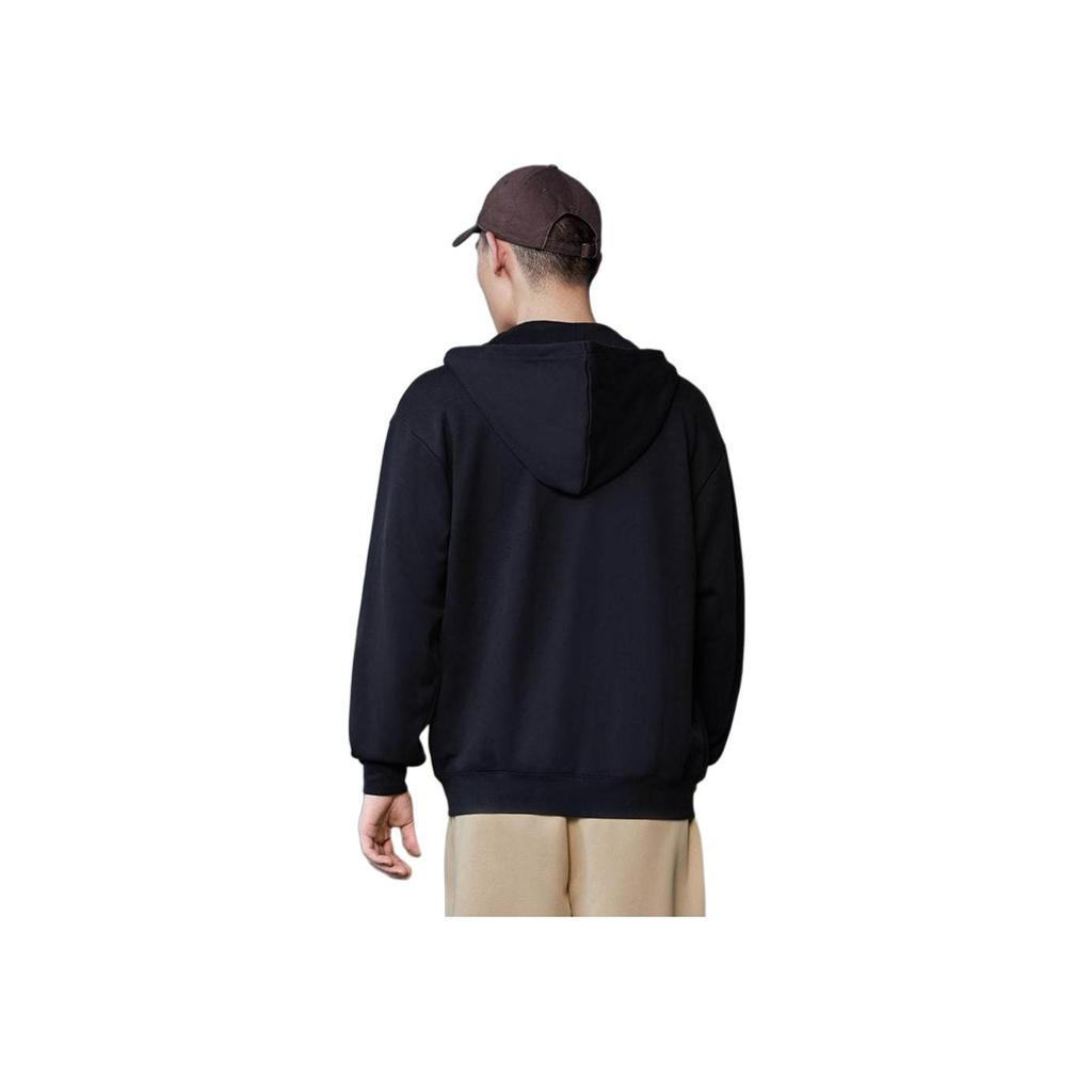 Adidas Hooded Zipper Fleece Thick Sports Casual Jacket Men Jacket Black IV7607