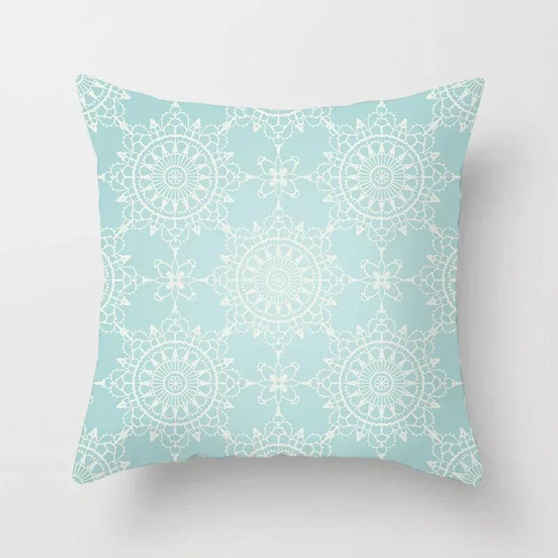 Hot Sale Light Blue Nordic Cushion Covers Modern Geometric Decorative Pillows Cover Sofa Bed Couch Throw Pillows Case Home Decor