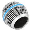 Replacement stainless steel microphone ball head grille for Beta58A, durable windproof foam filter, wide compatibility, inner foam filter