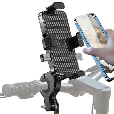 Phone Holder for Bicycle Motorcycle Scooter, Adjustable 360° Rotatable Easy Installation - Black