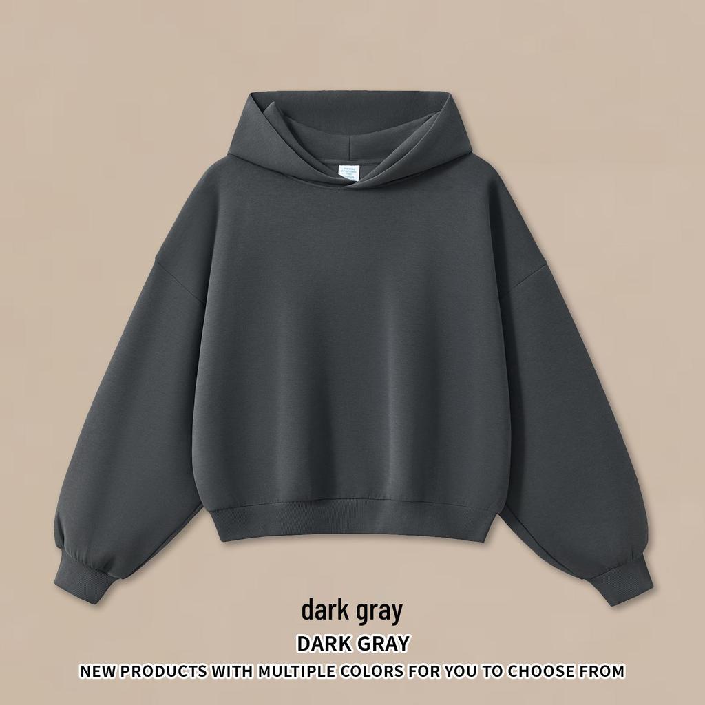 Trendy DE Men's 350G Boxy Hooded Sweatshirt | Wide Fog American Square Hoodie