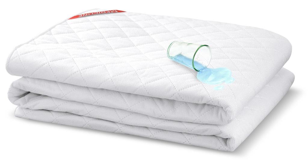 Mattress protector/topper waterproof, ultrasonically quilted premium 200x220cm white