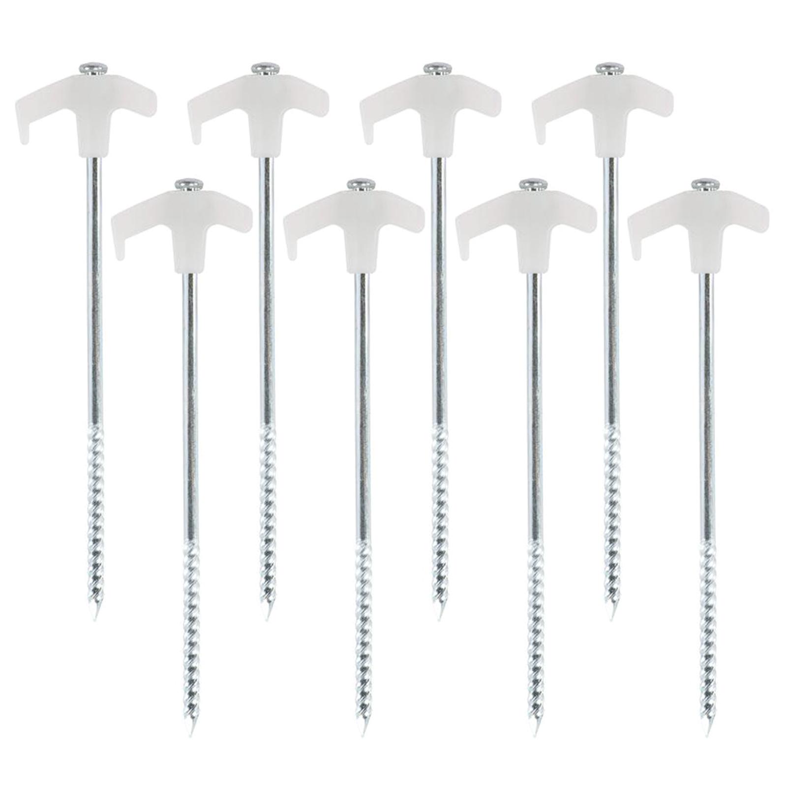 

4/8/10Pcs Florescent Screw Thread Tent Stakes Pin Outdoor Campings Tent Peg Ground Pin for Fixings Tent Tarps Awnings 8