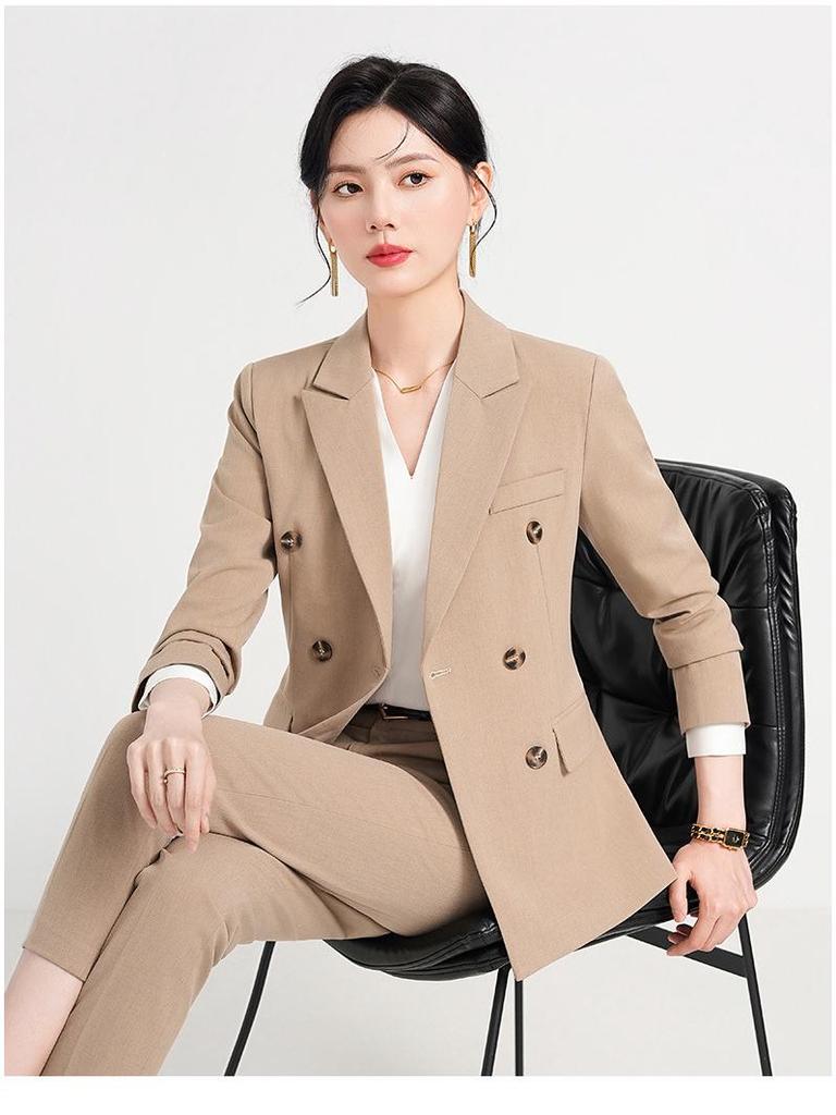 Elegant Women's Professional Spring/Autumn Suit for Work and Interviews