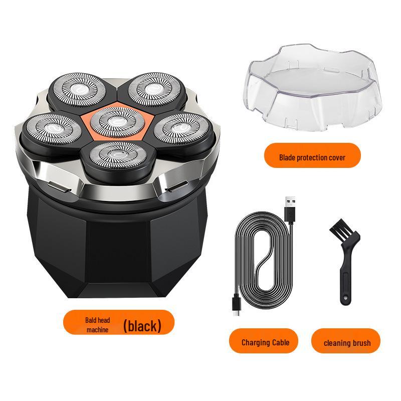 Rechargeable Self-Service Bald Head Shaver: Magnetic Electric Hair Clipper.