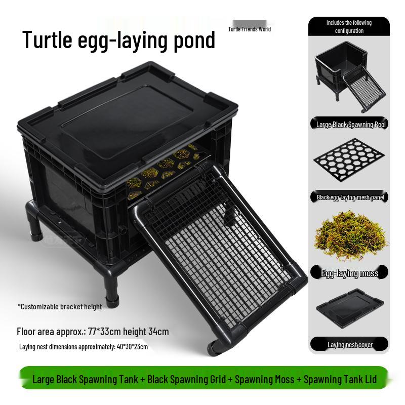Turtle Egg-Laying Pond & Incubation Box with Basking Platform and Sand Pool