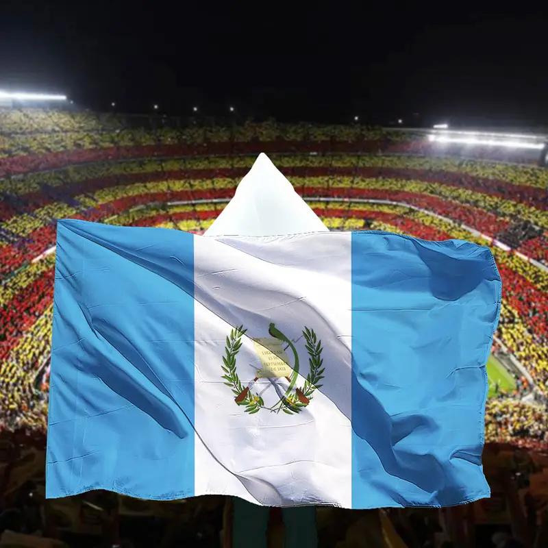 1pc, Guatemala Body Flag With Cap, 90x150cm 3x5ft Guatemala Cape Flag, Fan Banner, Fans Gift, Indoor Outdoor Banner Decorations (as the picture,3x5FT)