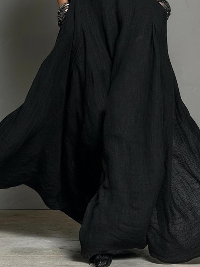 Minimalistisches rückenfreies ärmelloses langes Strandkleid für Damen