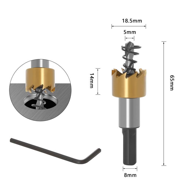 5pcs HSS Drill Bit High Speed Steel Carbide Tip Hole Saw Tooth Cutter Metal Drilling Woodwork Cutting Carpentry Crowns
