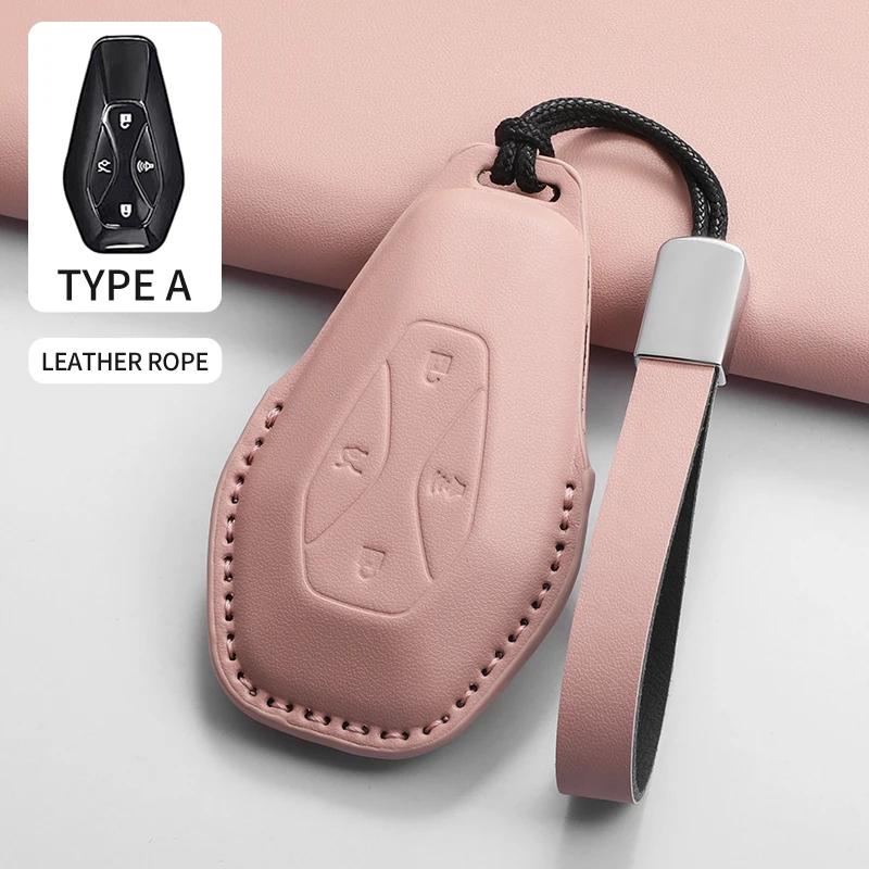 PU Leather Car Key Case Cover For ARCFOX Alpha S T 7, T, S, T5 S5 Control Protect Cover Durable Accessories