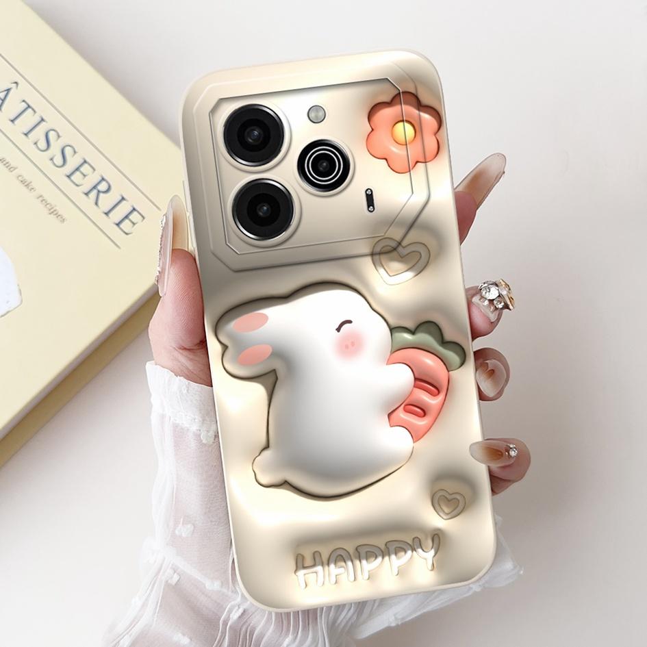 Pova 6 Case For Tecno Pova 6 Pro 5G Silicone Cover Cute Dinosaur Panda Camera Lens Protector Bumper For Tecno Pova6 Pro LI9 Capa