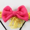Yarn Wig Cat Hat Double Braids Pet Wig with Cute Bow Bendable Cat Wig with Adjustable Elastic Rope for Cats And Small Dogs Photo Prop Party Costume