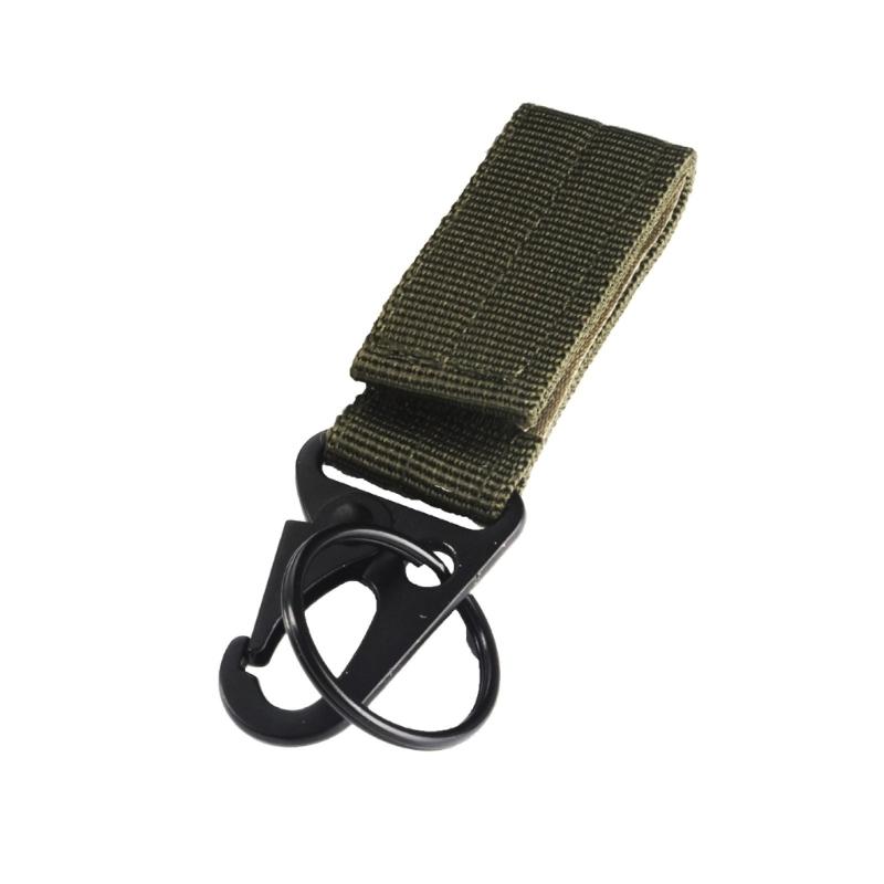 Taktischer Schlüsselhalter Gürtelclip Hängende Karabinerhaken Nylon Gurtband Schnalle Riemenclip für Molle-Gürtel Rucksack Tasche