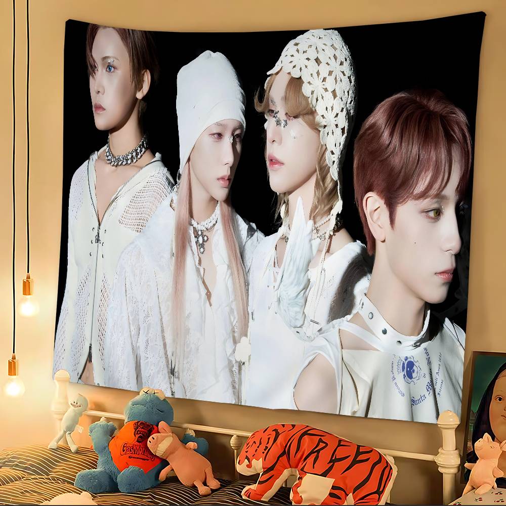 Popular Kpop Group X-XLov Hanging Bohemian Tapestry Hanging Tarot Hippie Wall Rugs Dorm Japanese Tapestry