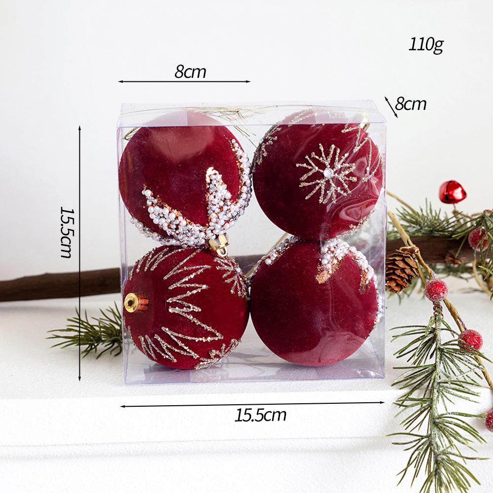 Christmas Tree Ornament Set: Nine Painted Macaron Candy Color Irregular Balls