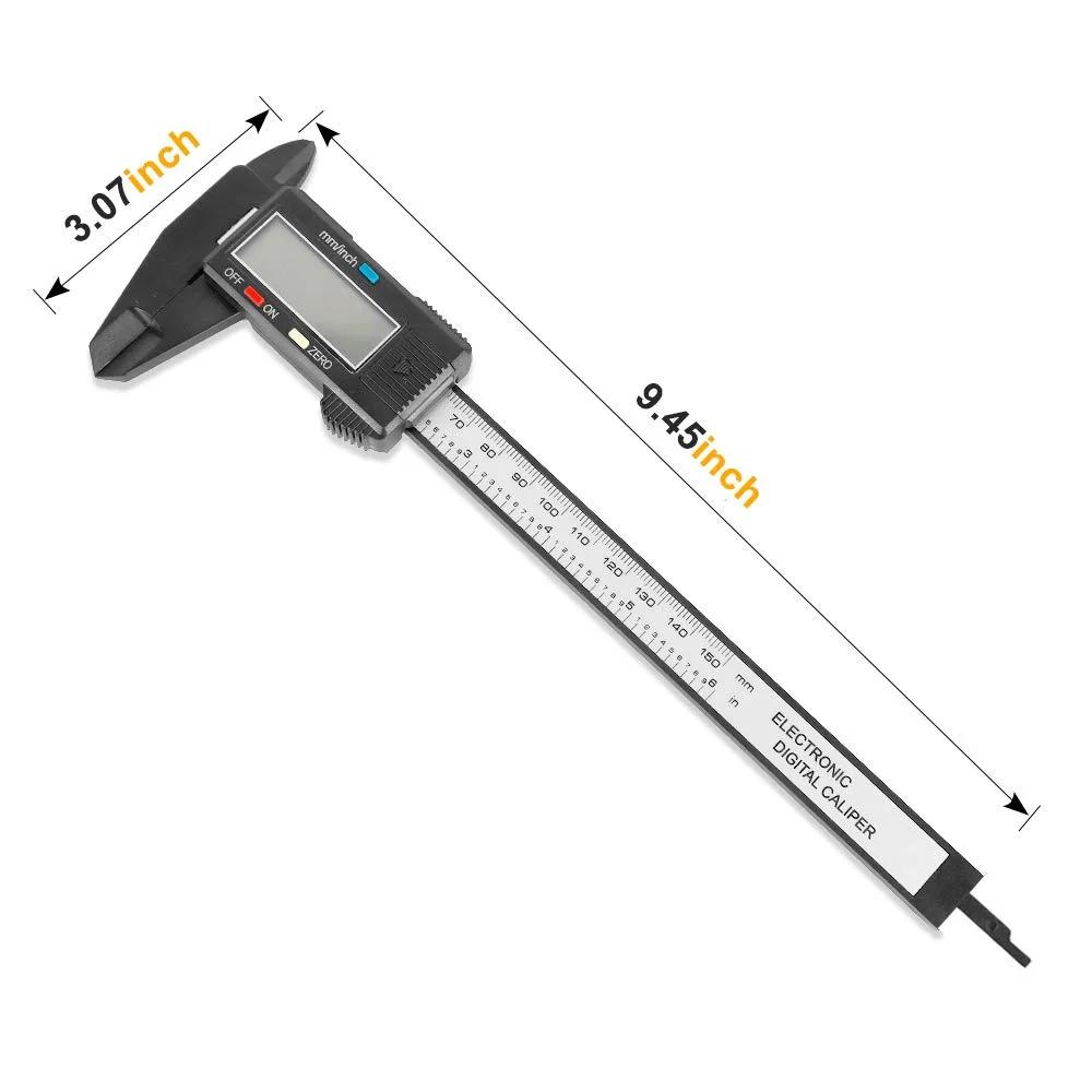 150mm Electronic Digital Caliper Carbon Fiber Dial Vernier Caliper Gauge Micrometer Measuring Tool Digital Ruler