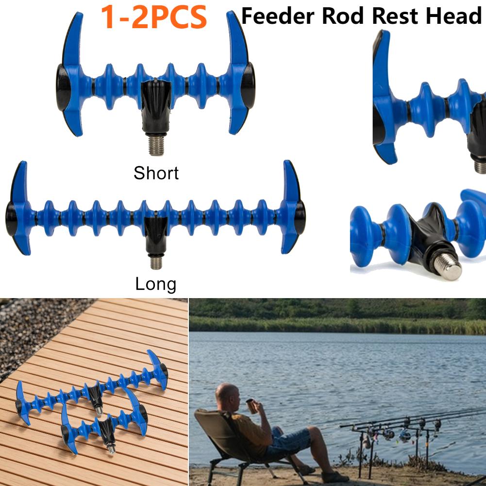 1-2PCS Fishing Rod Pod Holder Bracket Head Non-Slip Carp Fishing Rod Rest Head Feeder Pod Stand Holder Fishing Accessories Gift