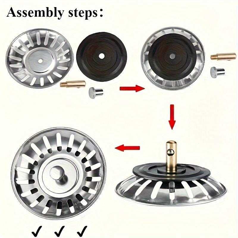 4PCS Kitchen Sink Strainer Stopper Waste Plug Sink Filter Filtre Sink Strainer Anti-clogging Filter Floor Drain Sink Filter Plug